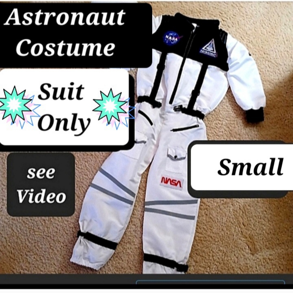 🌟👩‍🚀 NASA Astronaut Halloween Costume White suit boy /girl Smal * Suit Only*l